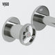 VIGO Cass 3" H 2-Handle Wall Mount Bathroom Faucet, Brushed Nickel