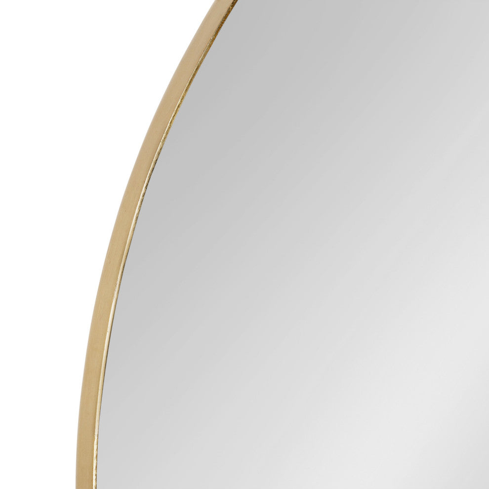 Rollo Round Framed Wall Mirror, Gold, 22 Diameter