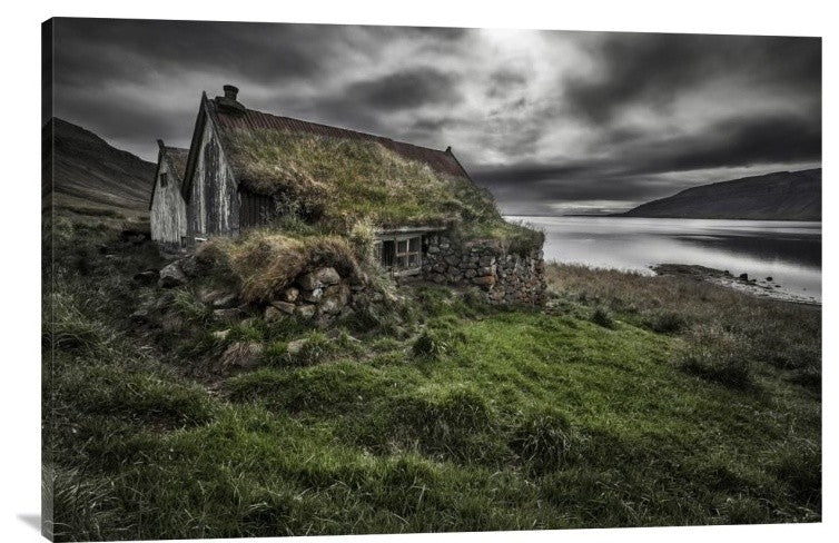 "Turf And Stones" Stretched Canvas Giclee by Bragi Ingibergsson, 36x24"