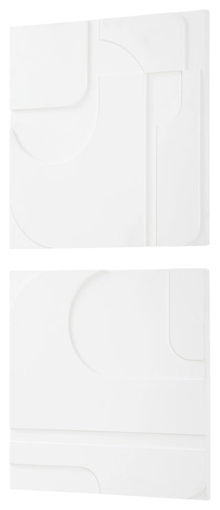 Uttermost 04373 Contours 24" x 24" Wall Abstract Decorative - White