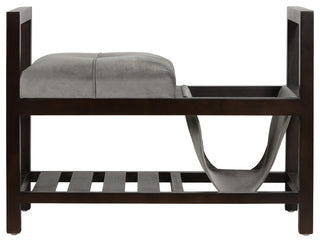 Cortesi Home Oliver Entryway Bench With Storage and Shoe Rack