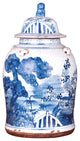 Vintage Temple Jar Pine Motif, Small
