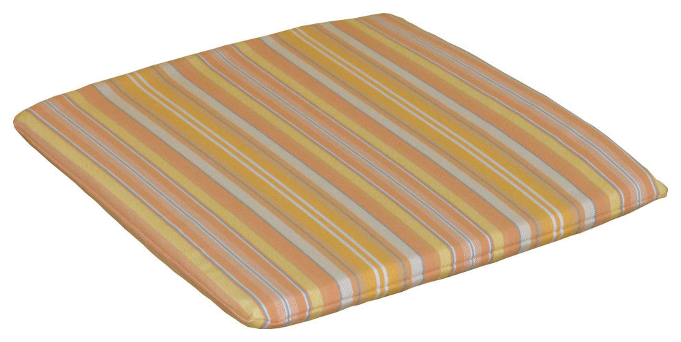 Poly Bistro Chair Seat Cushion, Orange Stripe
