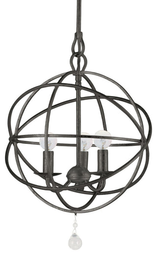 Crystorama Lighting Group 9225 Solaris 3 Light 13"W Cage Pendant - English