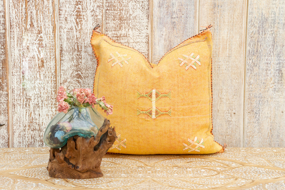Amala Moroccan Silk Rug Pillow