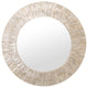 Round Capiz Seashell Sunray Wall Mirror, Off White