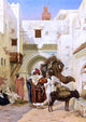 Albert Joseph Franke A Gathering outside the City Walls Gallery Wrapped Canvas