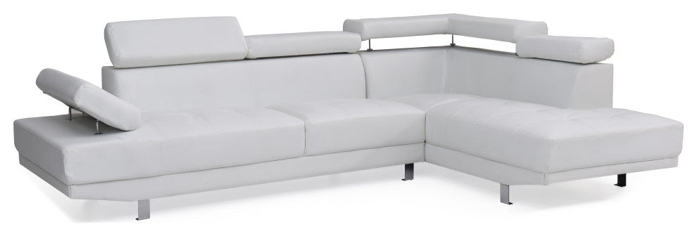 Milan Sectional, White