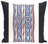 Ikat Ribbon Stripes Print Pillow, Bewitching, 16"x16"