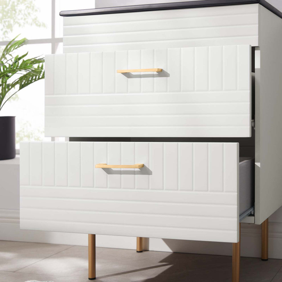 Daybreak 24" Bathroom Vanity, White Black
