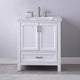 Isla White White Bathroom Vanity Set, 30", Without Mirror