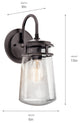 Outdoor Wall 1-Light, Brushed Aluminum