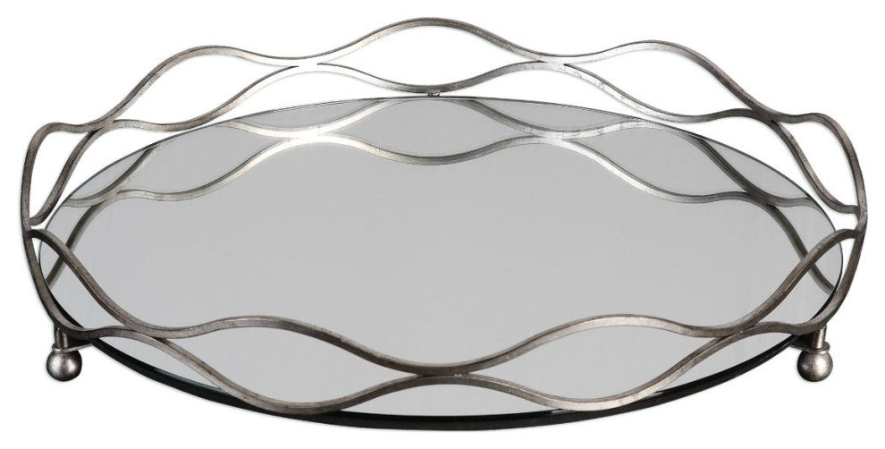 Uttermost Rachele Mirrored Silver Tray