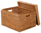 La Jolla Rattan Rectangular  Storage Box, Honey Brown
