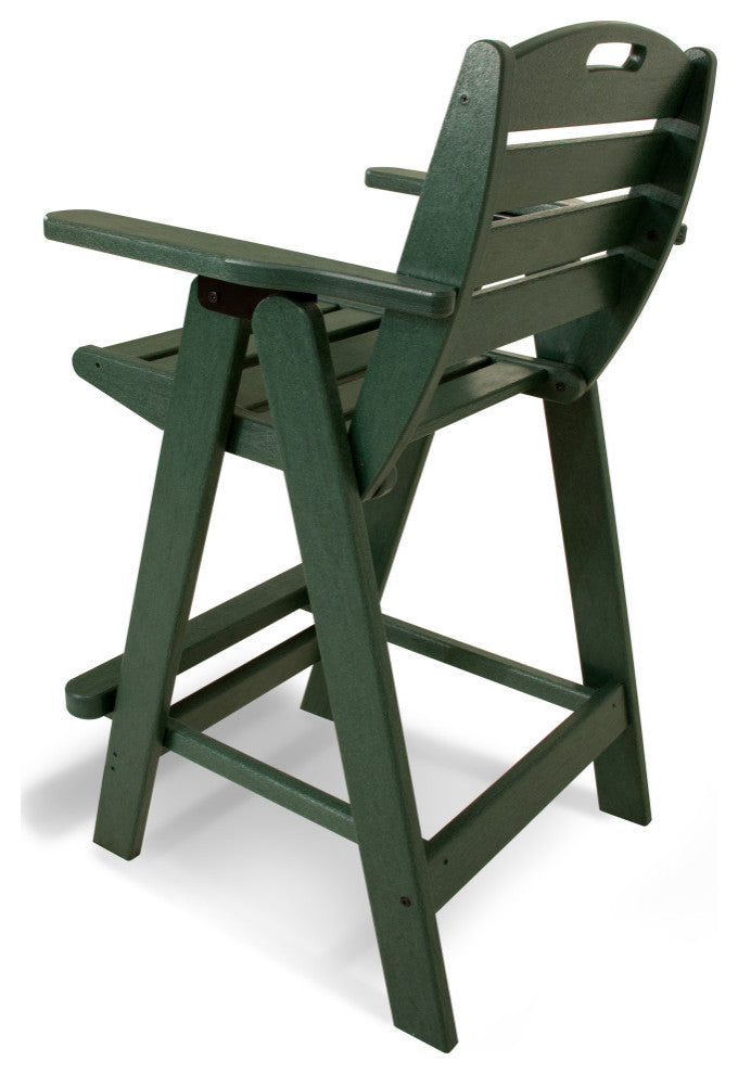 Polywood Nautical Bar Chair, Green