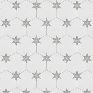 Stella Hex Silver Porcelain Floor and Wall Tile