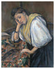 "Young Italian Woman at a Table" Digital Paper Print by Paul Cezanne, 30"x37"