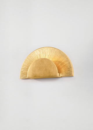 Homecrest 7.5" High Vintage Gold Leaf Wall Sconce