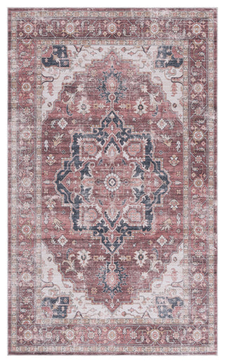 Safavieh Arizona Machine-Washable Collection ARZ247 Rug, Dark Red/Beige, 8'x10'
