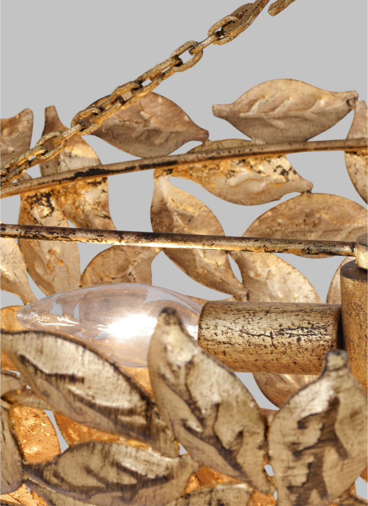 Kelan Semi Flush Mount, Antique Gild