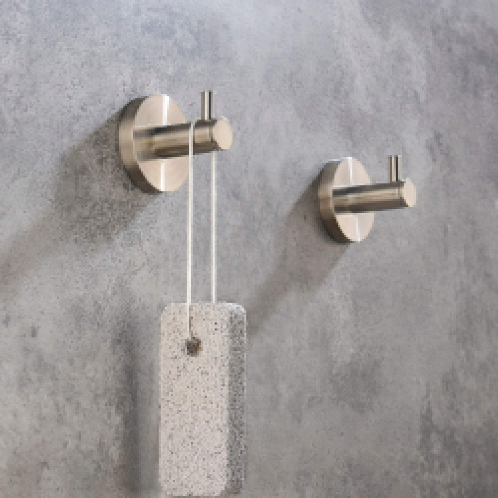 Circular 4-Piece Bathroom Hardware Set, Brushed Nickel