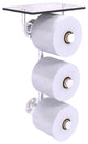 Prestige Skyline 3 Roll Toilet Paper Holder with Glass Shelf, Polished Chrome