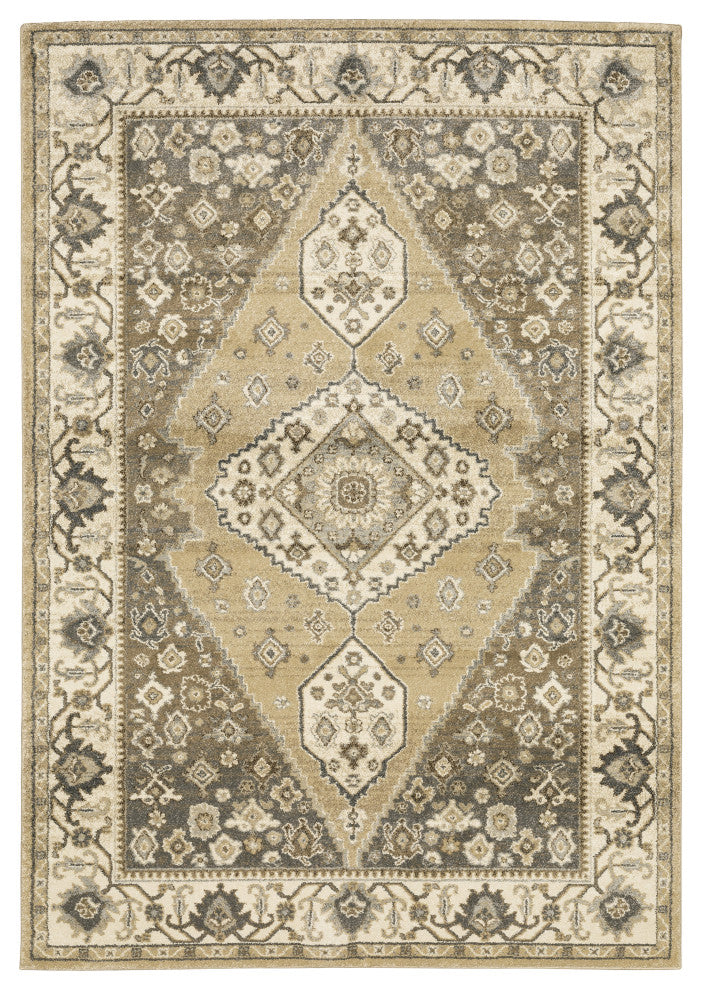 Oriental Weavers Florence Indoor Rug Beige/ Grey 2'3" X 7'6"