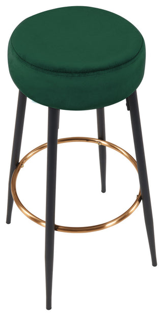 Minimalist Round Bar Stools, Dark Green - 1 Piece, 30 Inch