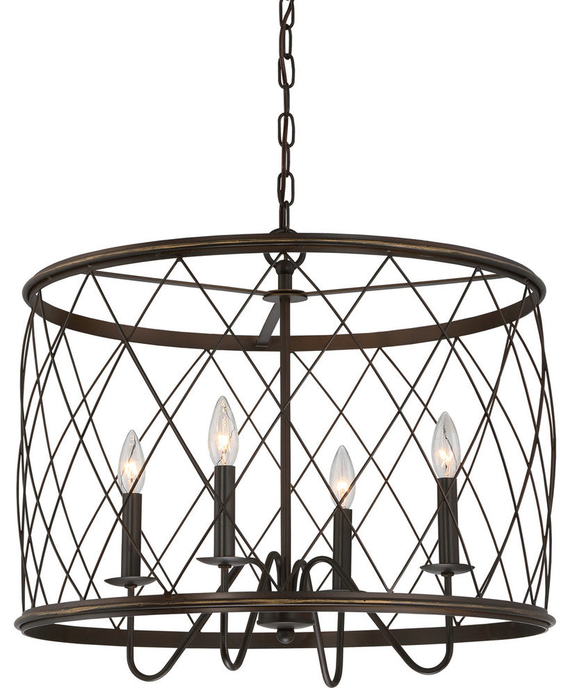 Quoizel RDY2823PN Four Light Pendant Dury Palladian Bronze