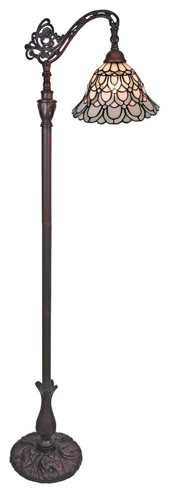Tiffany Style Vintage Reading Floor Lamp, 62" Tall