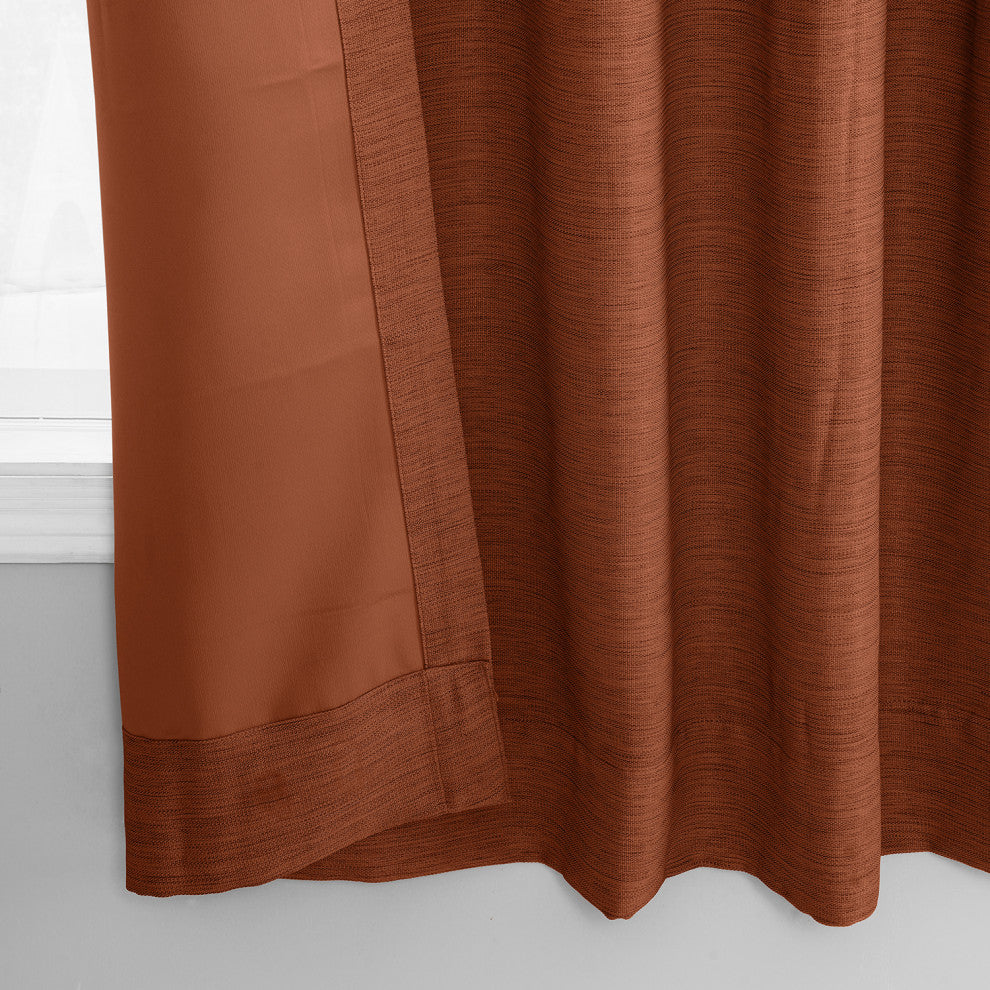 Persimmon Bellino Blackout Room Darkening Curtain Single Panel, 50"x63"