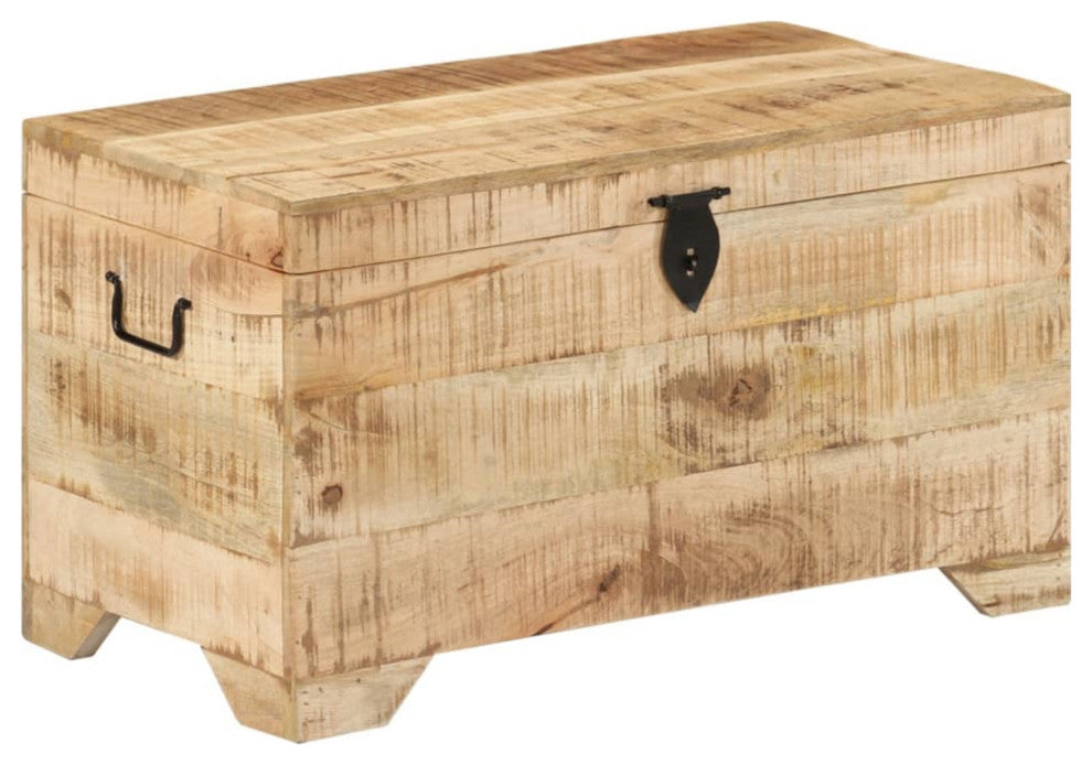 Vidaxl Storage Chest Solid Rough Mango Wood