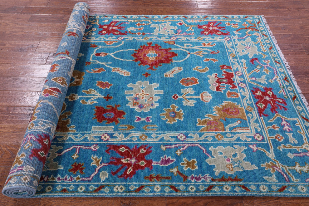 5' 1" X 8' 5" Turkish Oushak Handmade Wool Rug - Q15873