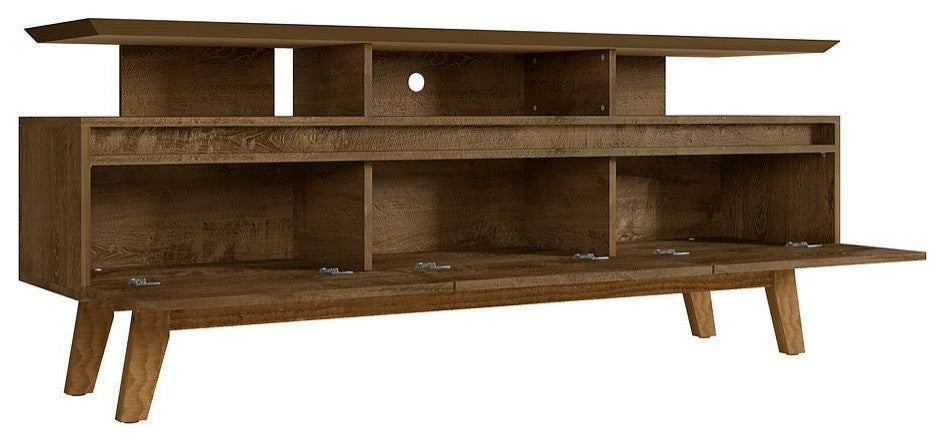 Yonkers 70.86 TV Stand in Rustic Brown