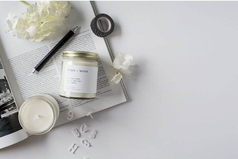 Brooklyn Candle Studio Minimalist Candle, Fern With Moss