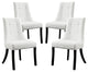Modern White Noblesse Vinyl Dining Chair Set of 4