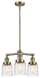 INNOVATIONS 207-AB-G513-LED 3-Light Chandelier Antique Brass
