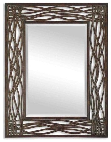 "Seagrass" Metal Mirror