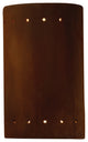 Ambiance Small Cylinder/Perfs, Closed Top, Wall Sconce, Rust