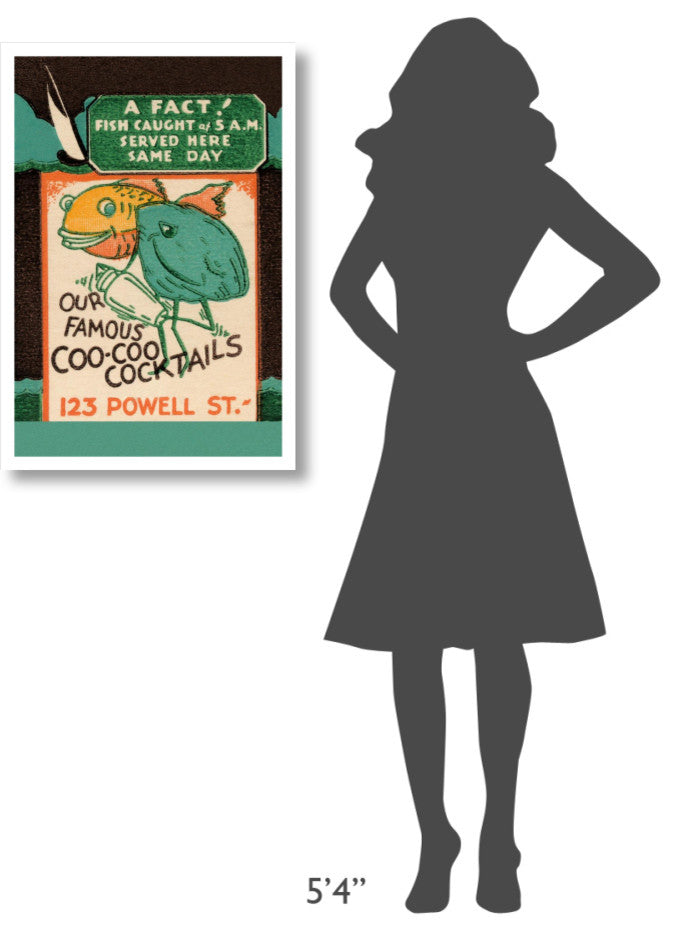 "Our Famous Coo-Coo Cocktails" Paper Print by Vintage Booze Labels, 22"x32"