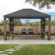 Sunjoy Elmgrove 12'x14' Hard Top Gazebo With LED Lighting and Blueto