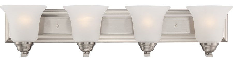 Nuvo 4-Light Incandescent Elizabeth Vanity and Wall Light Fi, Brushed Nickel