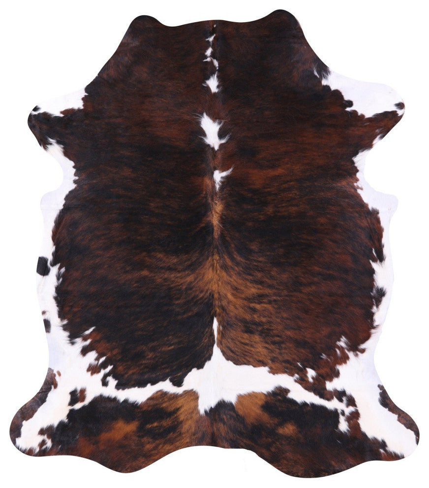 6' 9" X 5' 11" Organic Natural Hair-On Cowhide Area Rug C1866