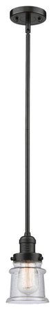 Small Canton 1-Light Mini Pendant, Matte Black, Matte White
