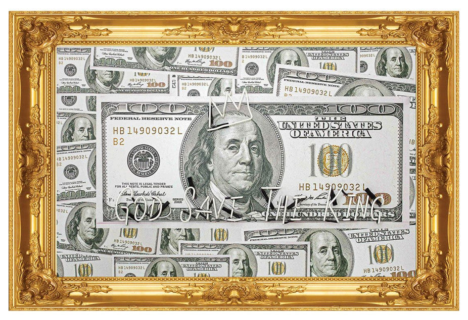 Hundred Dollar Neon Artwork, Andrew Martin God Save The King, Medium