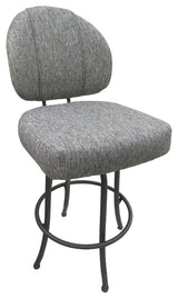 Swivel Counter Bar Stool, Mojave Gray, Gray Metal Frame, 26"
