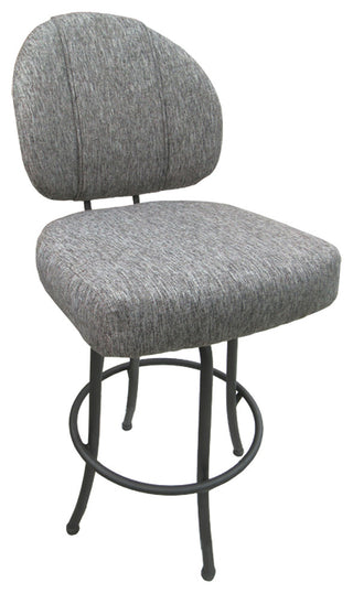 Swivel Counter Bar Stool, Mojave Gray, Gray Metal Frame, 26"