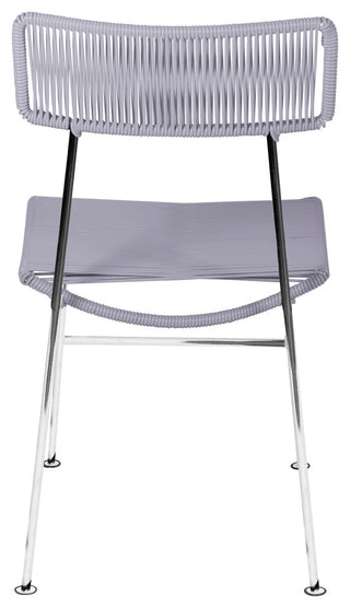 Hapi Indoor/Outdoor Handmade Dining Chair, Clear on Chrome