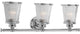 Radiance 3-Light Bath Vanity Polished Chrome Clear Glass