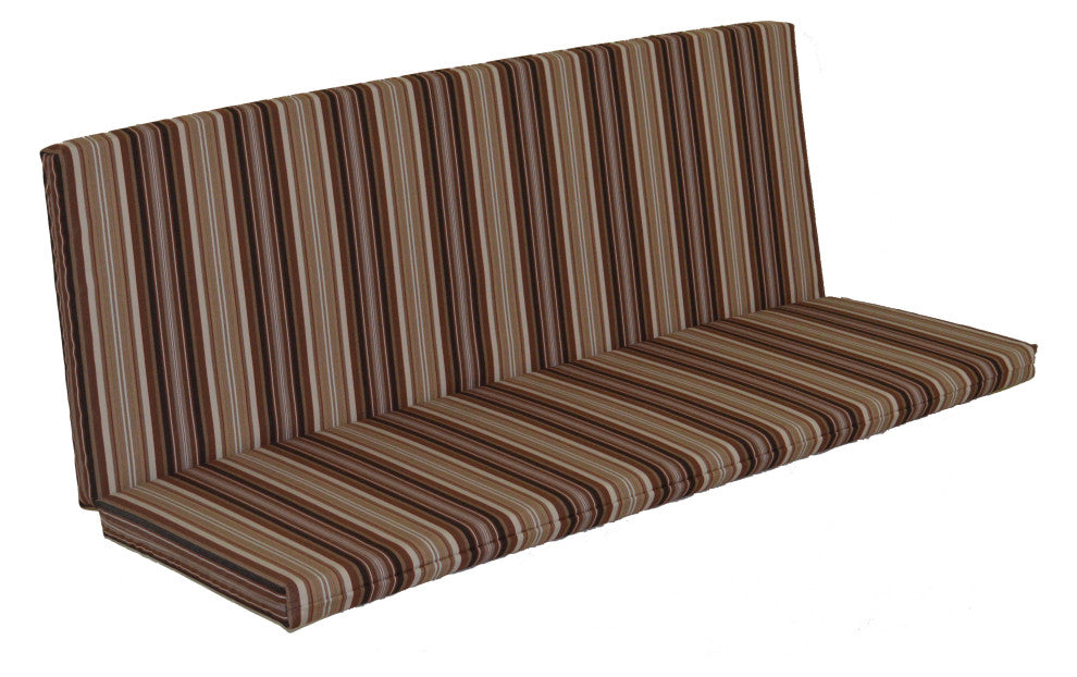 Full Bench Cushion, Maroon Stripe, 6 Foot